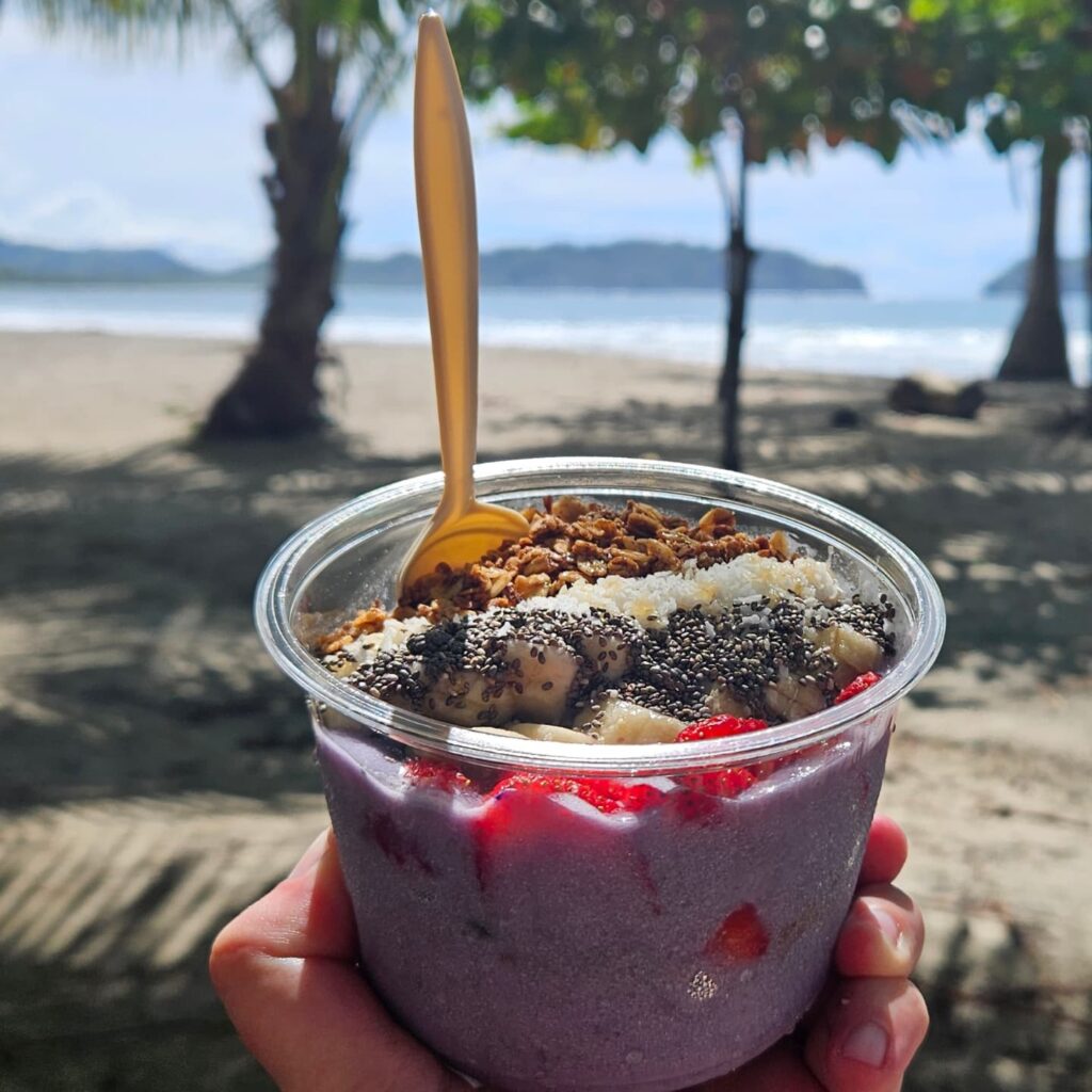 Samara Costa Rica Living with fresh smoothie bowls from Marea Surf Shop and Cafe